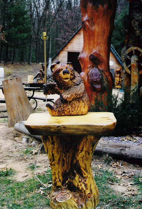 Bear Lamp and Table